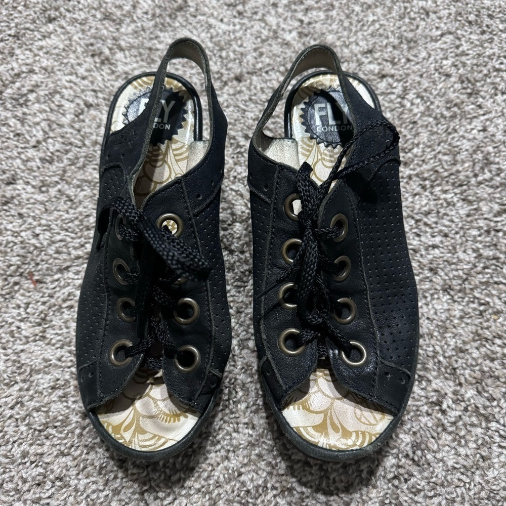 Fly London Strappy Lace Sandals Size 6